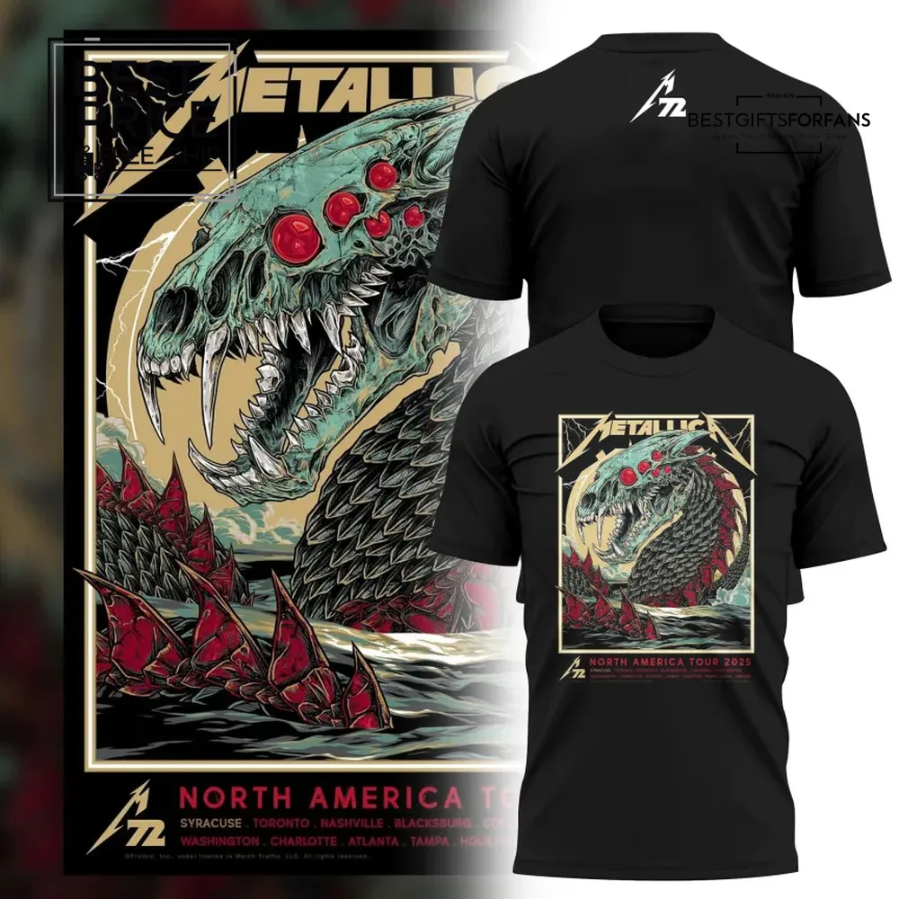 Metallica North American Tour 2025 V2 Limited Edition T-Shirt Metallica North American Tour 2025 V2 Limited Edition T-Shirt