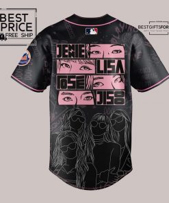 Mets x BLACKPINK Limited Edition Baseball Jersey 2025 Black 1 3