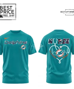 Miami Dolphins Nurses Night Teal Blue Limited Edition T-Shirt