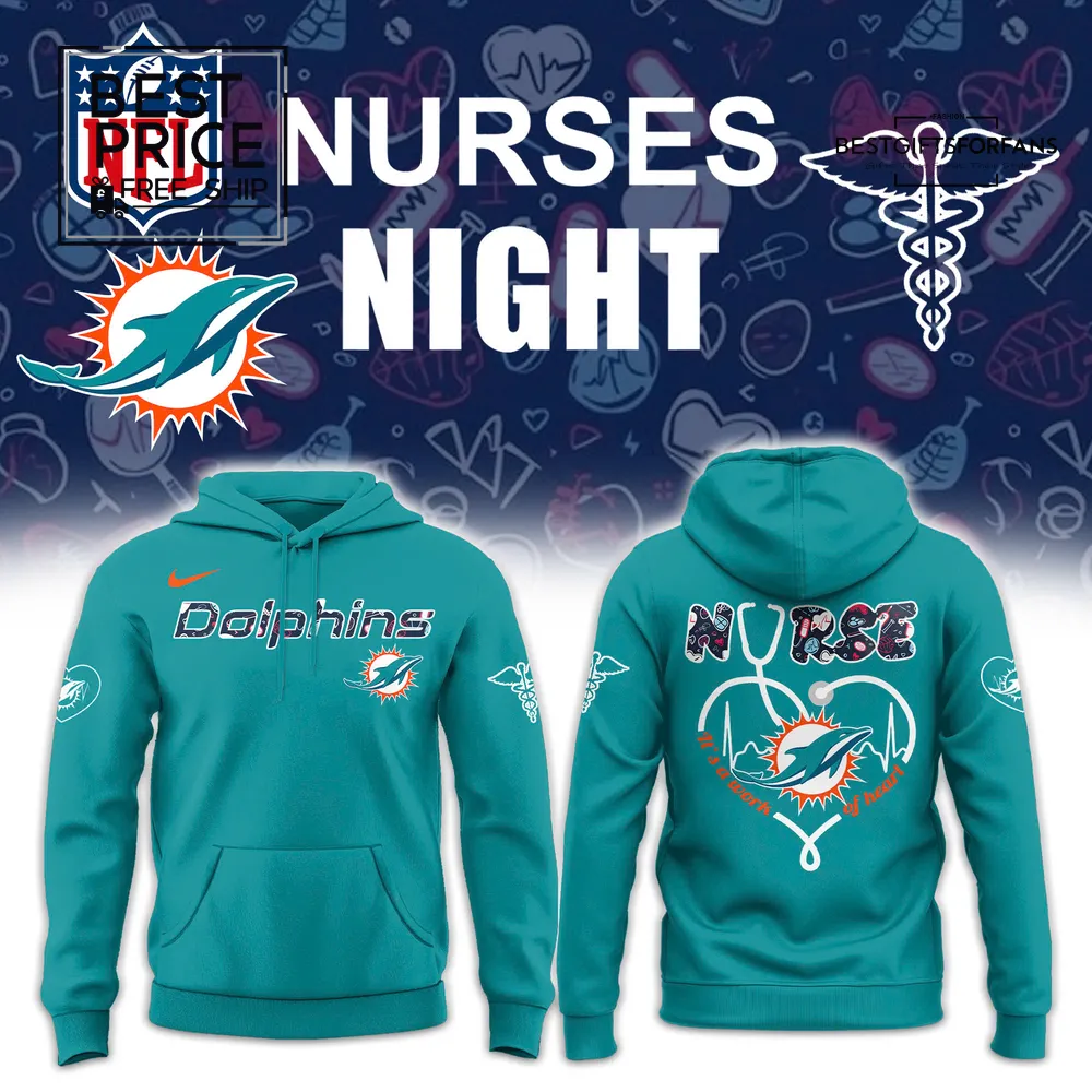 Miami Dolphins Nurses Night Special Edition Hoodie Miami Dolphins Nurses Night Special Edition Hoodie