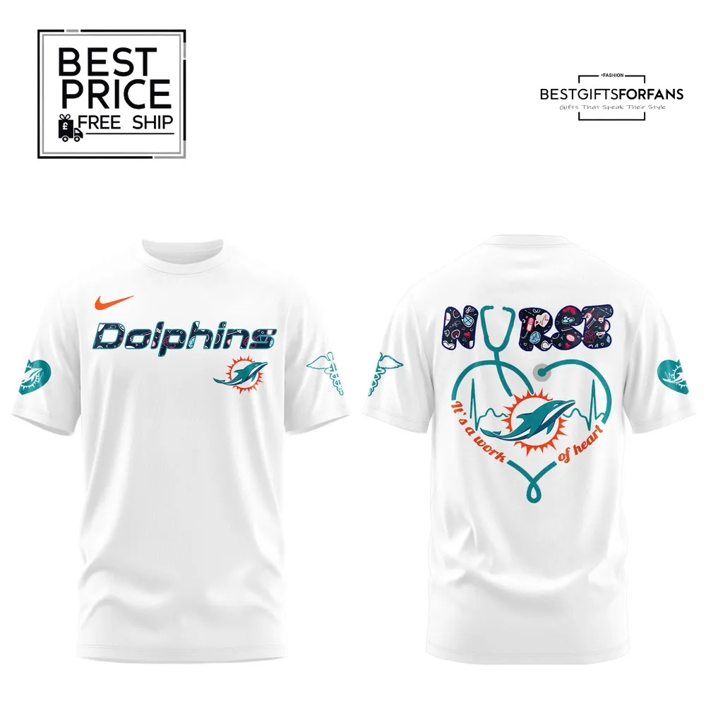 Miami Dolphins Nurses Night white Limited Edition T-Shirt Miami Dolphins Nurses Night white Limited Edition T-Shirt