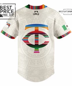 Minnesota Twins Mexican Heritage Night Cream Limited edition baseball Jersey 3