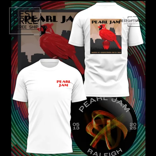  Pearl Jam Limited Edition White T-Shirt