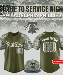 Phillies Salute to Service Night Limited Edition Baseball Jersey