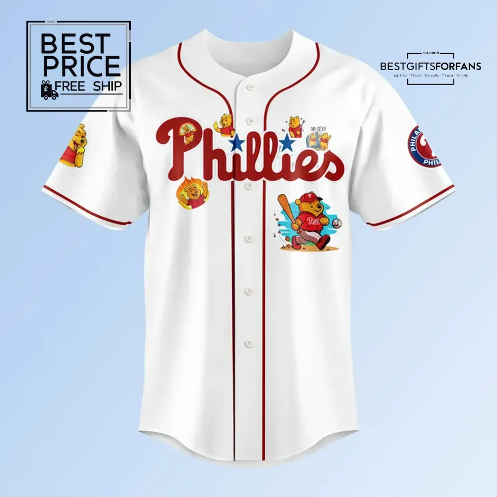 Phillies x Pooh Bear Limited Edition Baseball Jersey Phillies x Pooh Bear Limited Edition Baseball Jersey