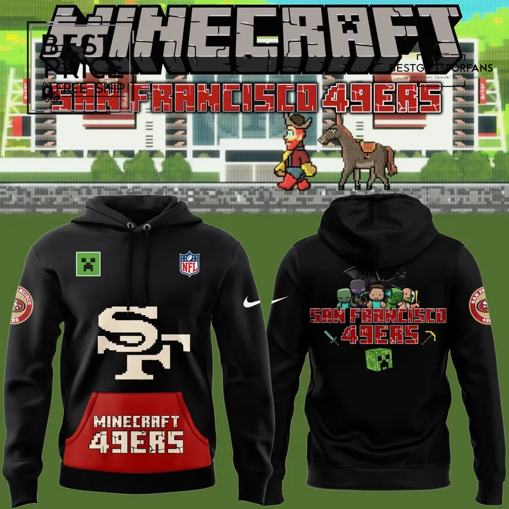 San Francisco 49ers 2025 NFL Minecraft Game Special Edition Hoodie San Francisco 49ers 2025 NFL Minecraft Game Special Edition Hoodie