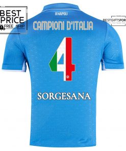 SSC Napoli Maglia Gara Home Campioni d�Italia Blue Football Jersey 3