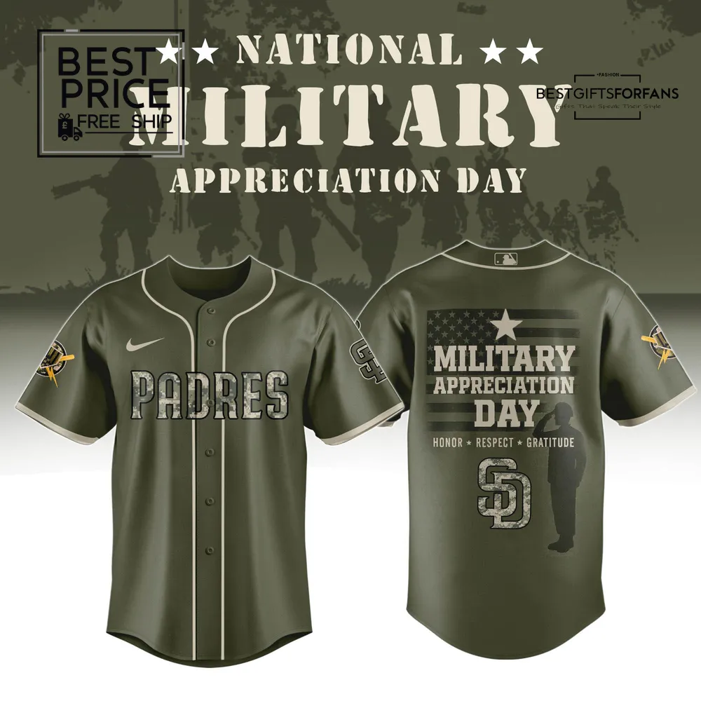 San Diego Padres x Military Appreciation Day Limited Edition Baseball Jersey San Diego Padres x Military Appreciation Day Limited Edition Baseball Jersey