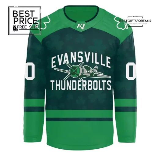 Thunderbolts x Saint Paddy’s Jersey 2025 Limited Edition Hockey Jersey