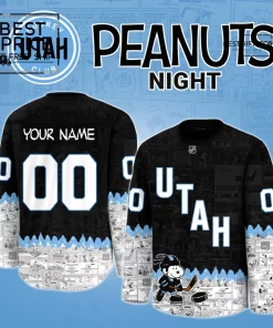 “Utah Hockey” x Peanuts collaboration Limited Edition Hockey Jersey