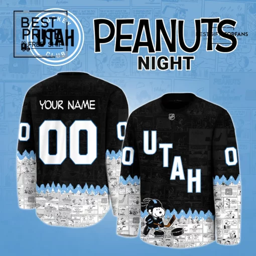 “Utah Hockey” x Peanuts collaboration Limited Edition Hockey Jersey