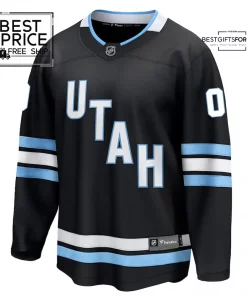 Utah Hockey Club Fanatics Black Breakaway Custom Name And Number Hockey Jersey 4