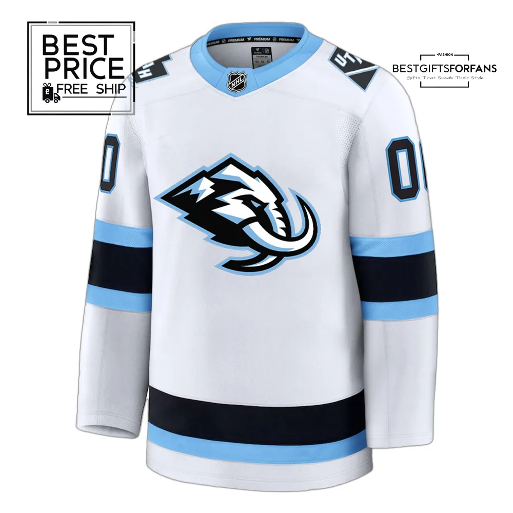 Utah Mammoth White Limited Edition Hockey Jersey Utah Mammoth White Limited Edition Hockey Jersey