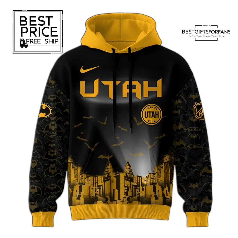 Utah Hockey x DC Batman Game Night Special Edition Hoodie Utah Hockey x DC Batman Game Night Special Edition Hoodie