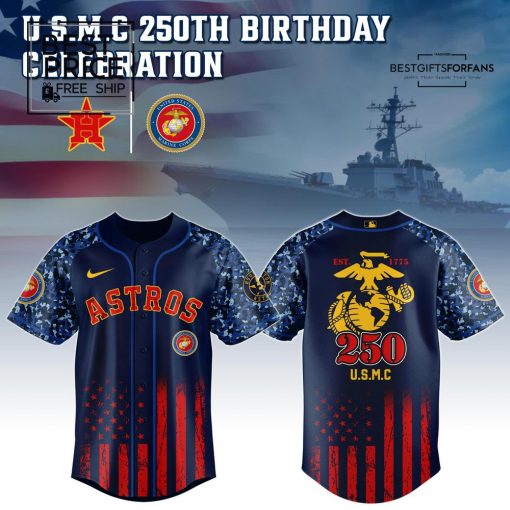 2025 Astros x MLB x U.S. Marine Corps 250th Birthday Limited Edition Baseball Jersey
