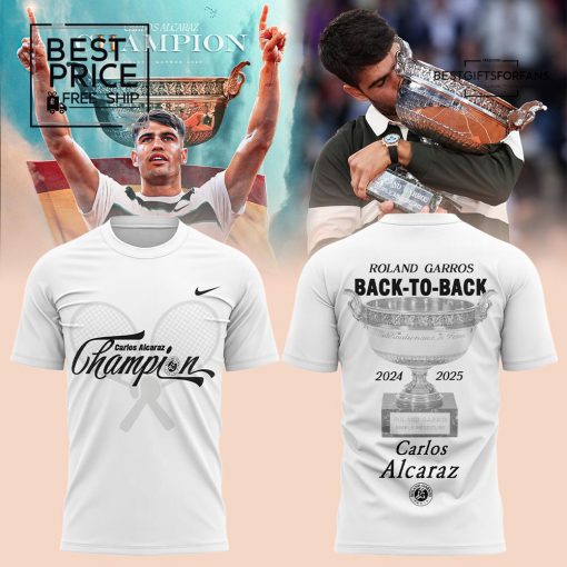 Carlos Alcaraz Roland Garros 2025 Limited Edition T-Shirt