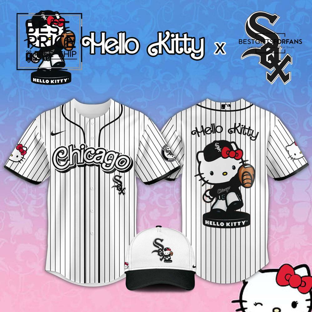 Chicago White Sox x Hello Kitty Game Night Limited Edition Baseball Jersey Chicago White Sox x Hello Kitty Game Night Limited Edition Baseball Jersey