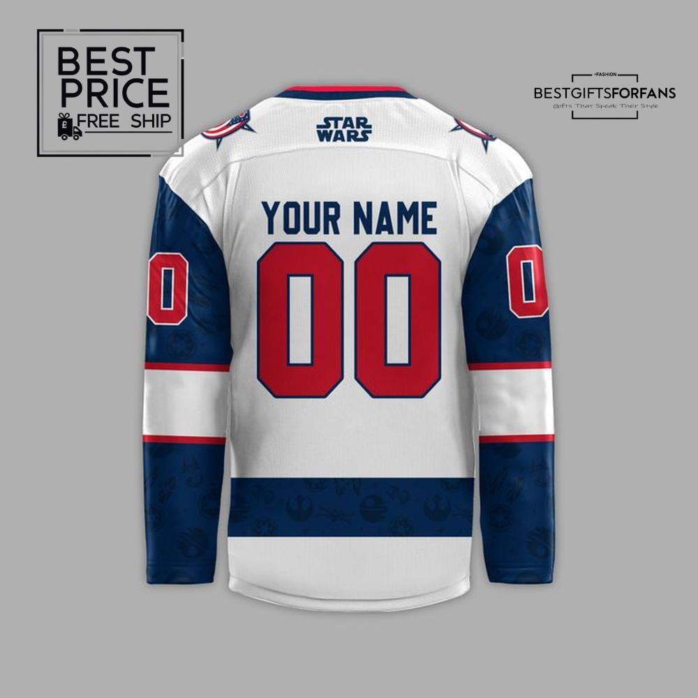 Columbus Blue Jackets x Star Wars Night Custom Limited Edition Hockey Jersey Columbus Blue Jackets x Star Wars Night Custom Limited Edition Hockey Jersey
