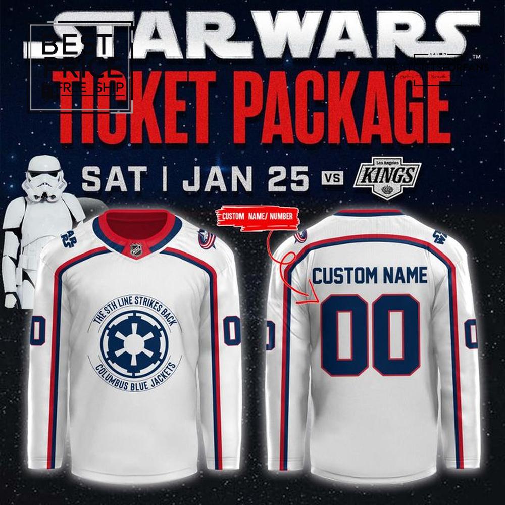Columbus Blue Jackets x 2025 Star Wars Night Custom Limited Edition Hockey Jersey Columbus Blue Jackets x 2025 Star Wars Night Custom Limited Edition Hockey Jersey