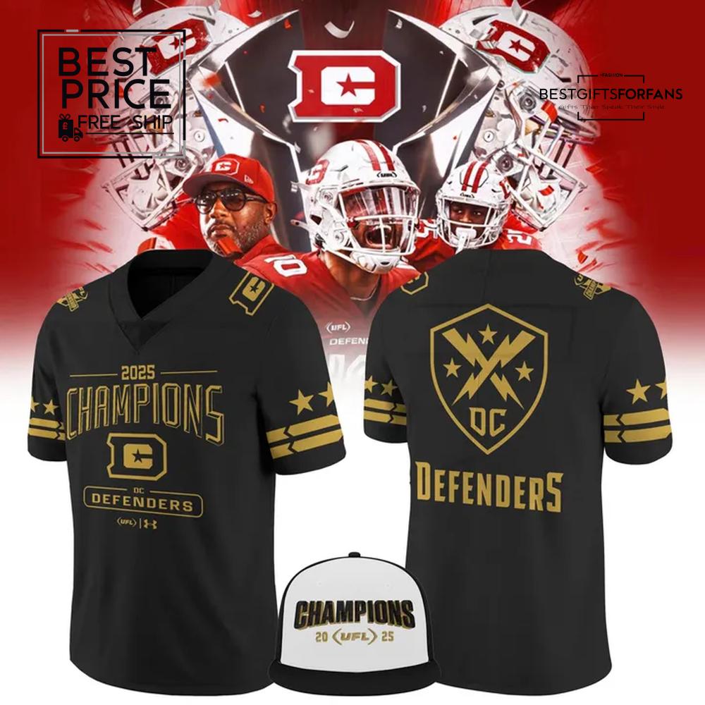 DC Defenders 2025 Football League Champions Limited Edition Football Jersey DC Defenders 2025 Football League Champions Limited Edition Football Jersey