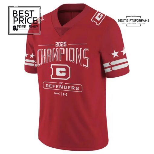 DC Defenders 2025 United Football League Champions Limited Edition Football Jersey