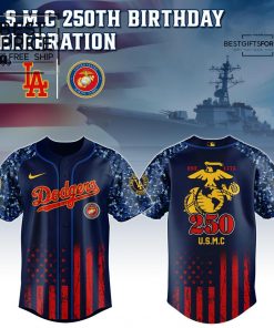 2025 Dodgers x MLB x U.S. Marine Corps 250th Birthday Limited Edition Baseball Jersey
