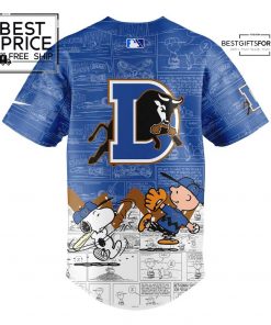 Durham Bulls 75th Anniversary of Peanuts Jersey Flat Cap Set 3