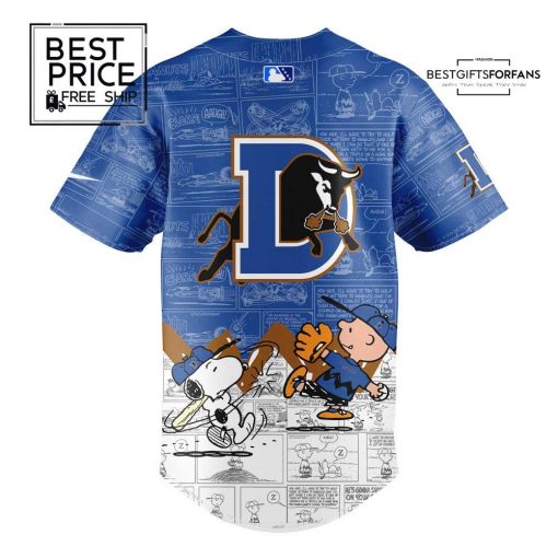 Durham Bulls 75th Anniversary of Peanuts Jersey Flat Cap Set Limited Edition Baseball Jersey