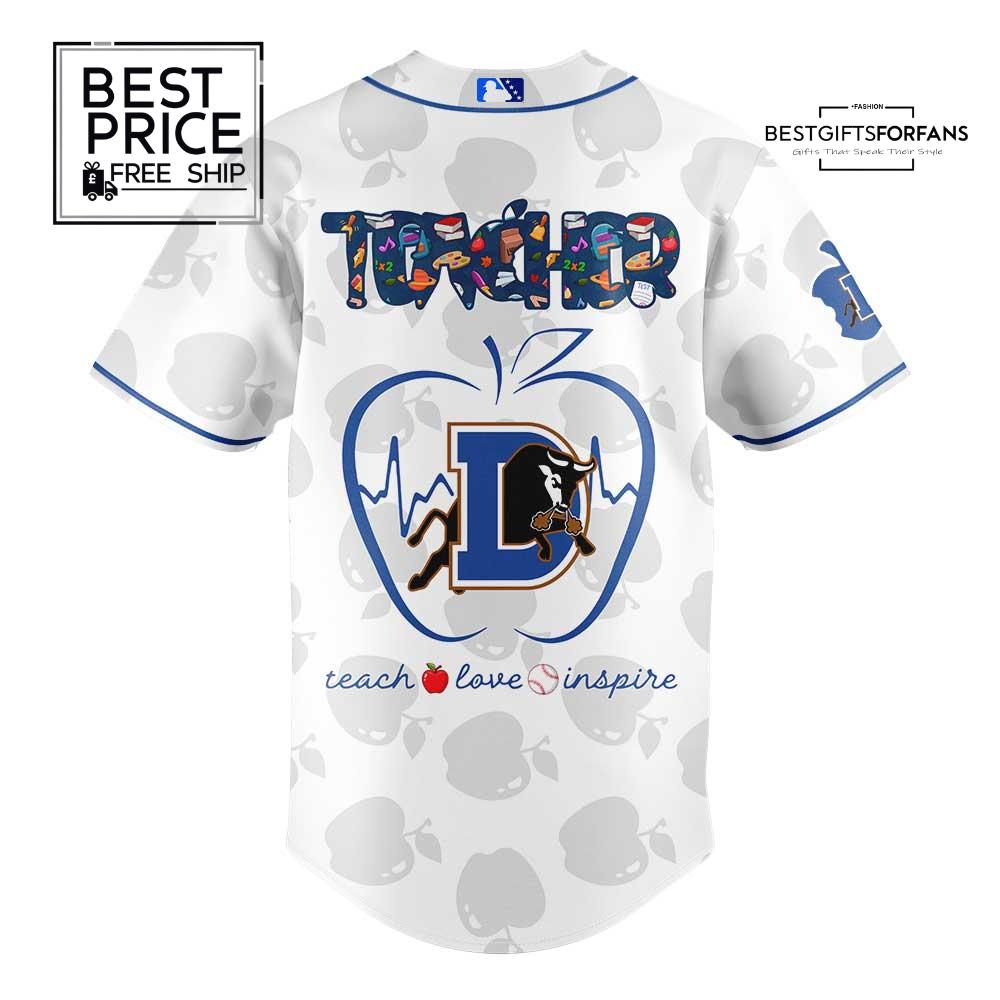 Durham Bulls TEACHER Appreciation Combo Limited Edition Baseball Jersey Durham Bulls TEACHER Appreciation Combo Limited Edition Baseball Jersey