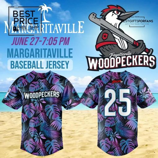 Fayetteville Woodpeckers x 2025 Margaritaville Night Limited Edition Baseball Jersey