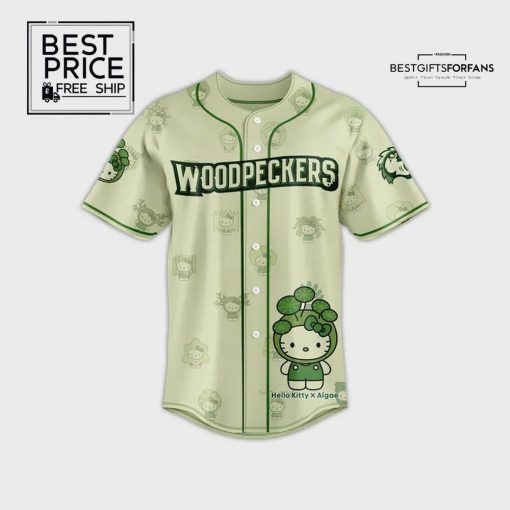 Fayetteville Woodpeckers x 32 Algae Hello Kitty Limited Edition Baseball Jersey