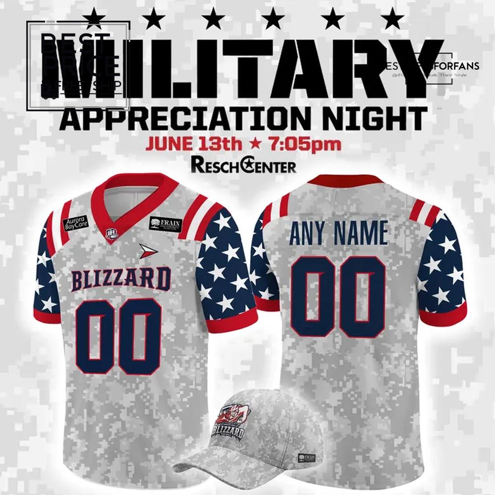 Green Bay Blizzard x 2025 Military Night Limited Edition Football Jersey Green Bay Blizzard x 2025 Military Night Limited Edition Football Jersey