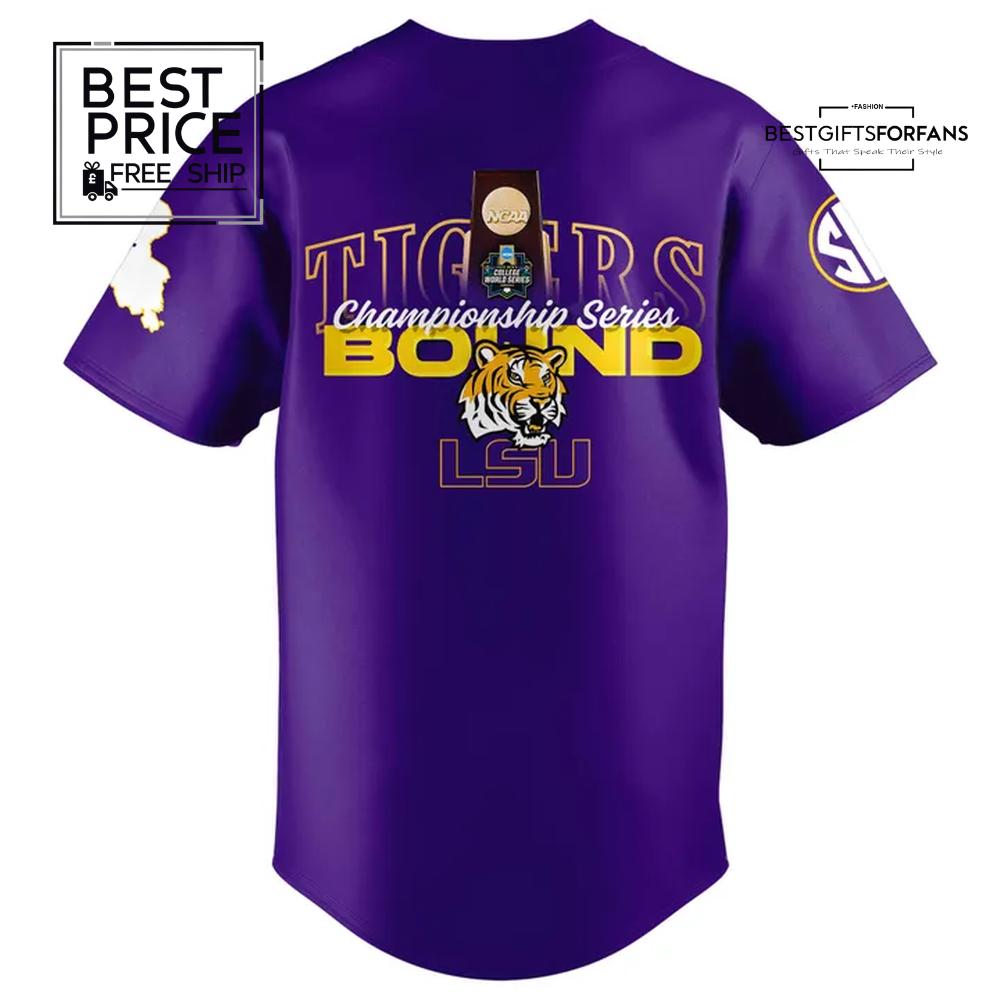 LSU Baseball 2025 Men's CWS Omaha Limited Edition Baseball Jersey LSU Baseball 2025 Men's CWS Omaha Limited Edition Baseball Jersey