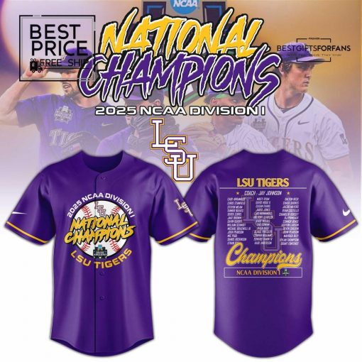 LSU Tiger Baseball Champion 2025 Limited Edition Baseball Jersey