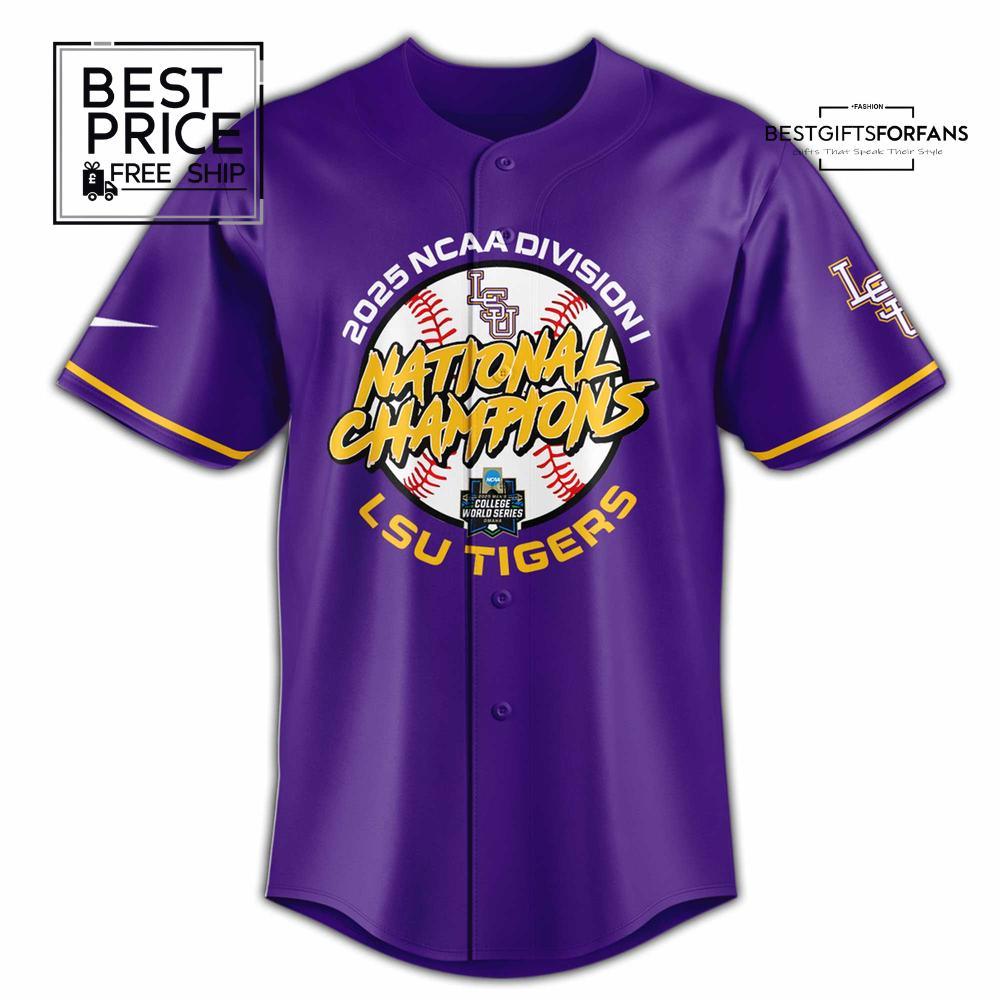 LSU Tiger Baseball Champion 2025 Limited Edition Baseball Jersey LSU Tiger Baseball Champion 2025 Limited Edition Baseball Jersey