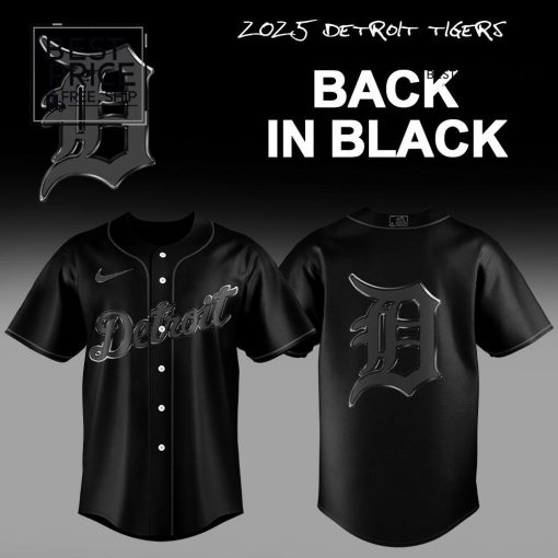 Detroit Tigers “Back In Black” Limited Edition Baseball Jersey
