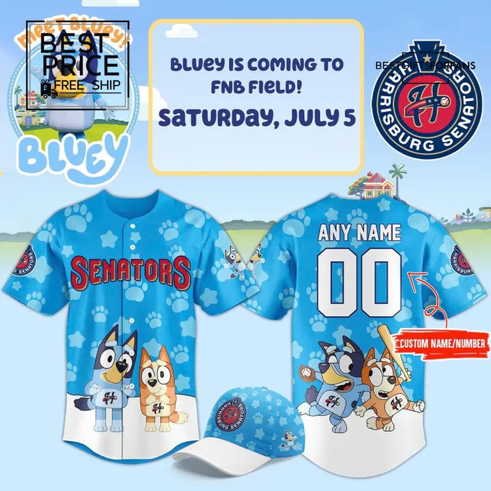 Harrisburg Senators x Bluey Limited Edition Baseball Jersey Harrisburg Senators x Bluey Limited Edition Baseball Jersey