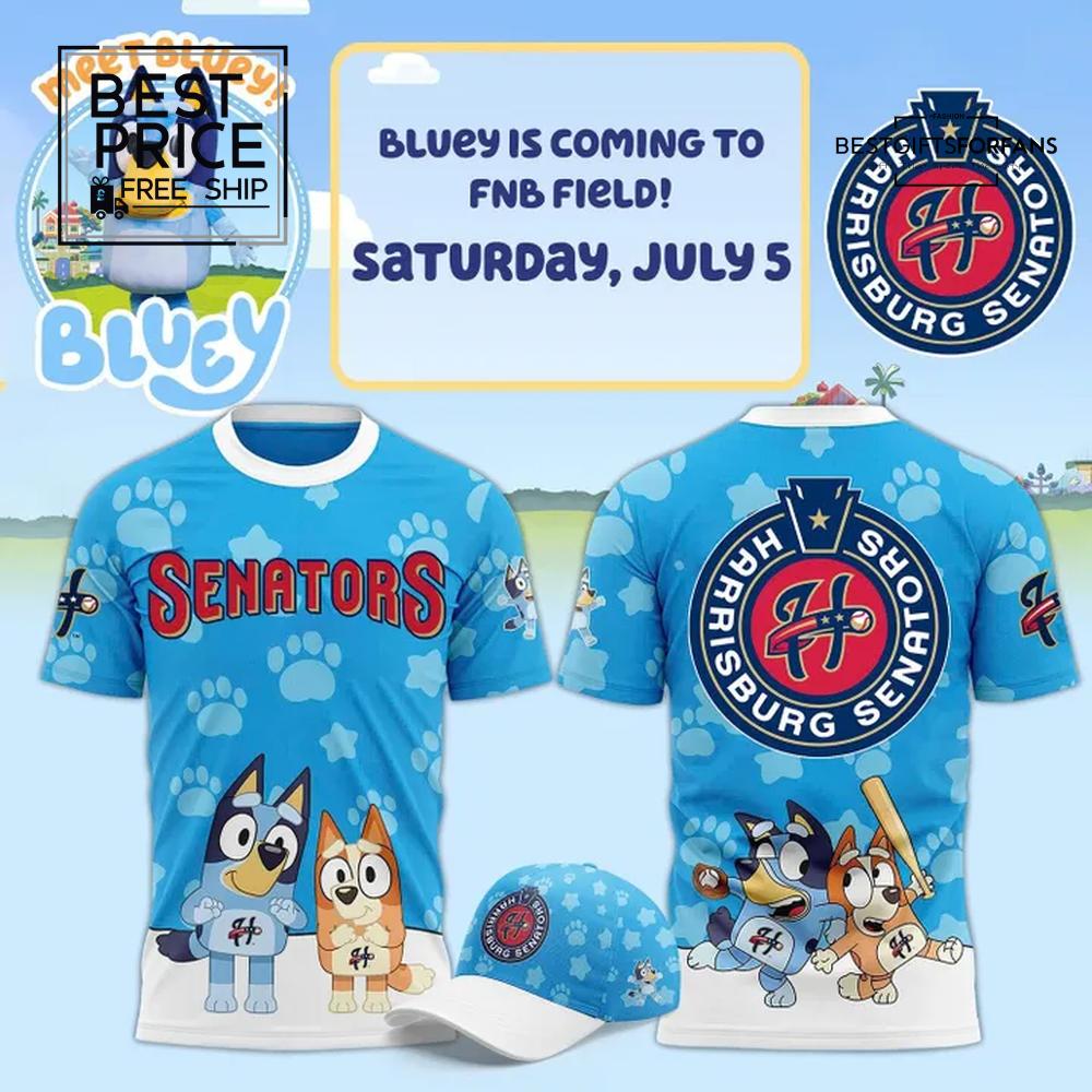 Harrisburg Senators x Bluey Custom Name Limited Edition T-Shirt Harrisburg Senators x Bluey Custom Name Limited Edition T-Shirt