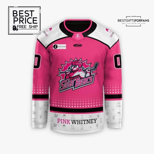 Orlando Solar Bears Pink Limited Edition Hockey Jersey