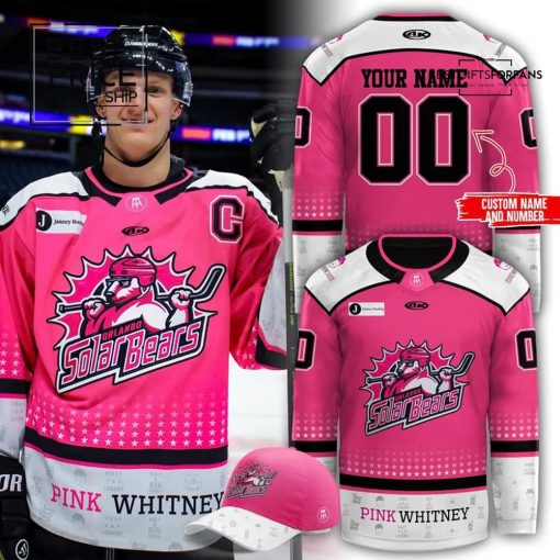 Orlando Solar Bears Pink Limited Edition Hockey Jersey