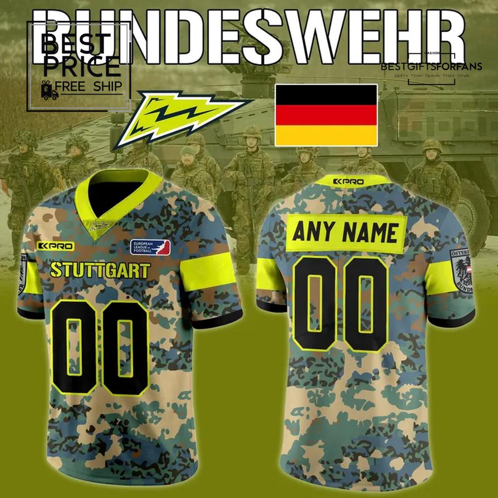 Stuttgart Surge Bundeswehr Limited Edition Football Jersey Stuttgart Surge Bundeswehr Limited Edition Football Jersey