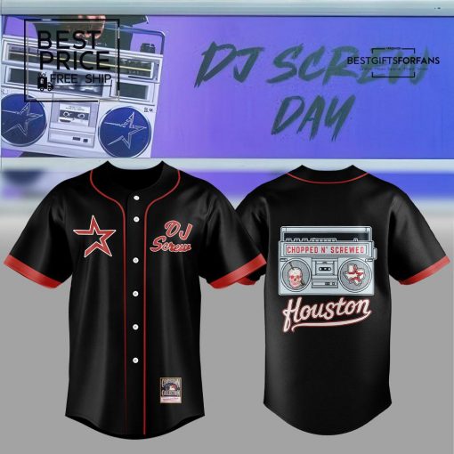 The Astros x DJ Screw Collection Black Limited Edition Baseball Jersey