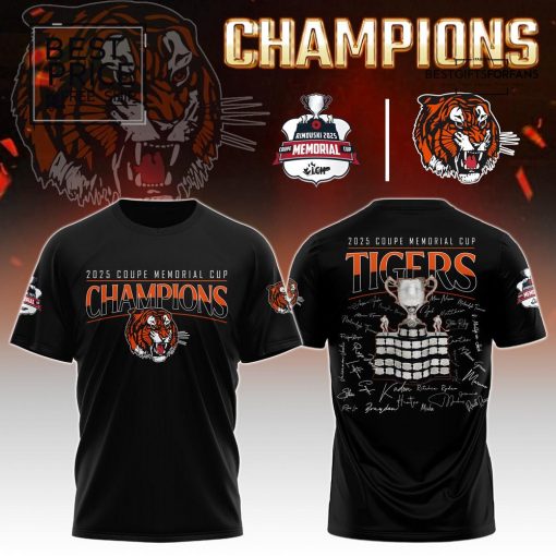Medicine Hat Tigers Champions Memorial Cup 2025 Limited Edition T-Shirt