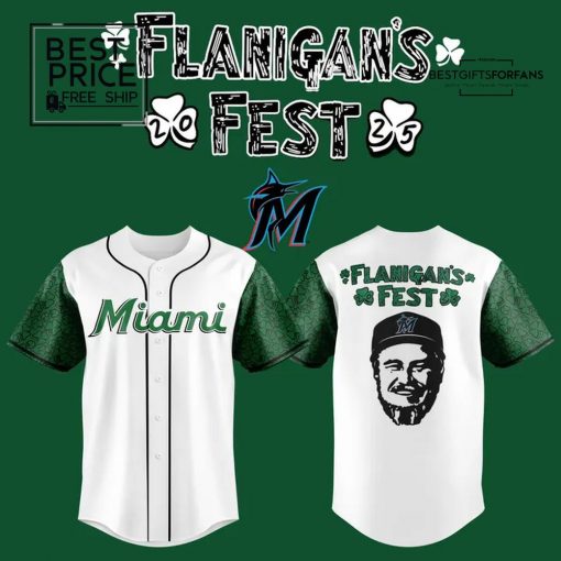 Miami Marlins Flanigan’s Fest 25 Limited Edition Baseball Jersey