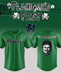 Miami Marlins Flanigan's Fest 25 Green Limited Edition Baseball Jersey