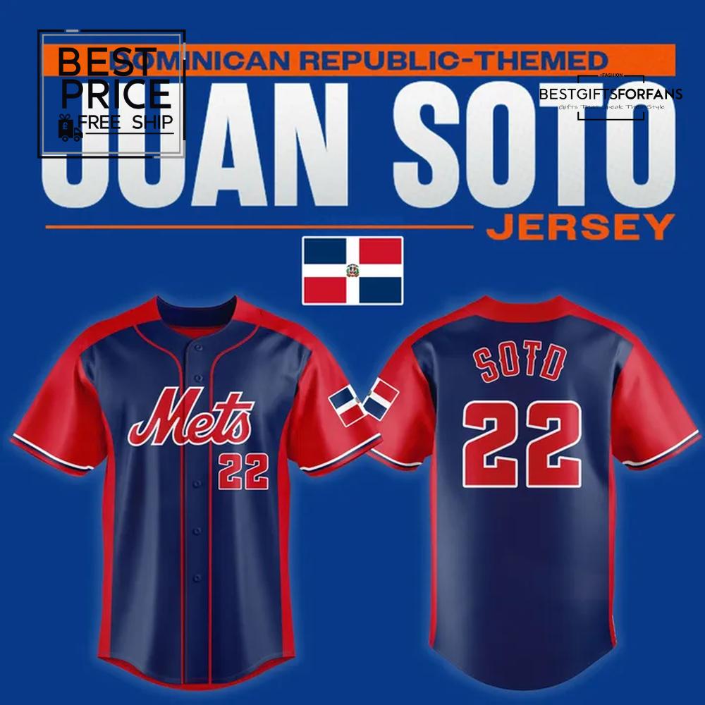 NY Mets Juan Soto Dominican Republic-Themed Limited Edition Baseball Jersey NY Mets Juan Soto Dominican Republic-Themed Limited Edition Baseball Jersey