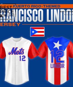 NY Mets Puerto Rico Francisco Lindor Limited Edition Baseball Jersey