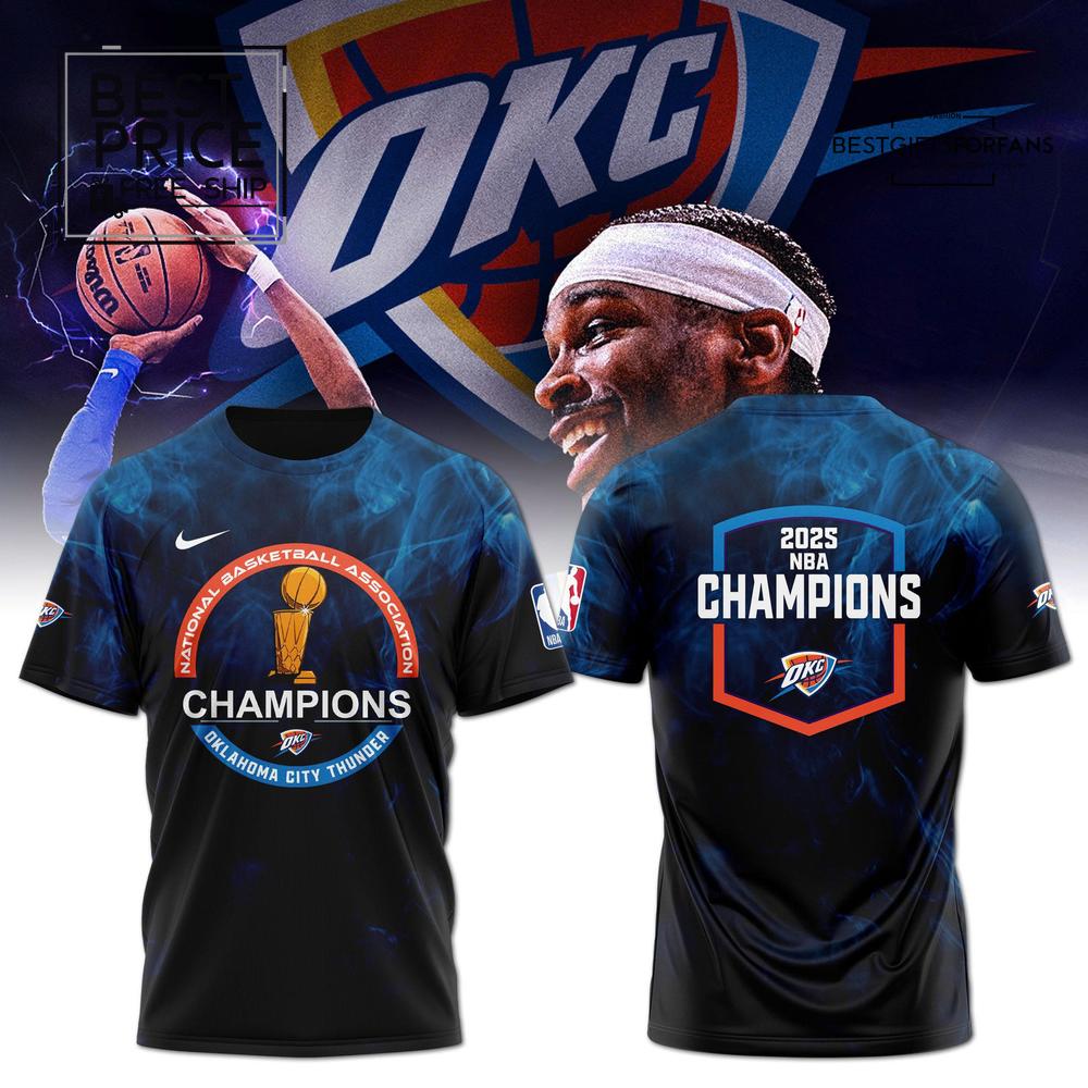 Oklahoma City Thunder NBA Champions 2025 Limited Edition T-Shirt Oklahoma City Thunder NBA Champions 2025 Limited Edition T-Shirt