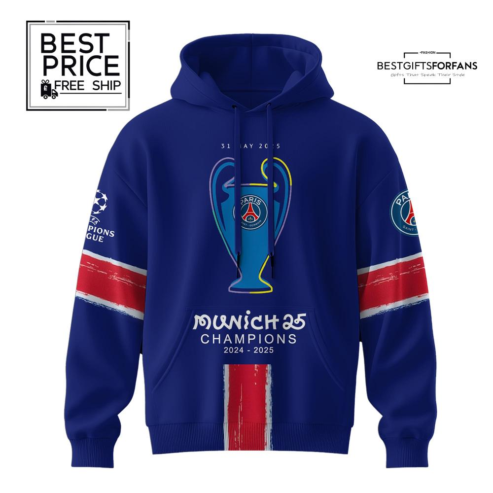Paris Saint-Germain Champions League Winner 2025 Special Edition Hoodie Paris Saint-Germain Champions League Winner 2025 Special Edition Hoodie