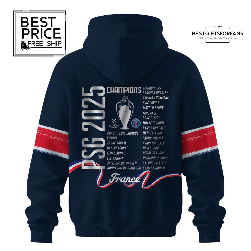 Paris Saint-Germain Champions League Winner 2 2025 Special Edition Hoodie Paris Saint-Germain Champions League Winner 2 2025 Special Edition Hoodie